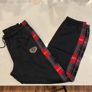 Jordan Women’s Black Plaid Air Jumpman Flight Active Jogger Sweat Pants Size S